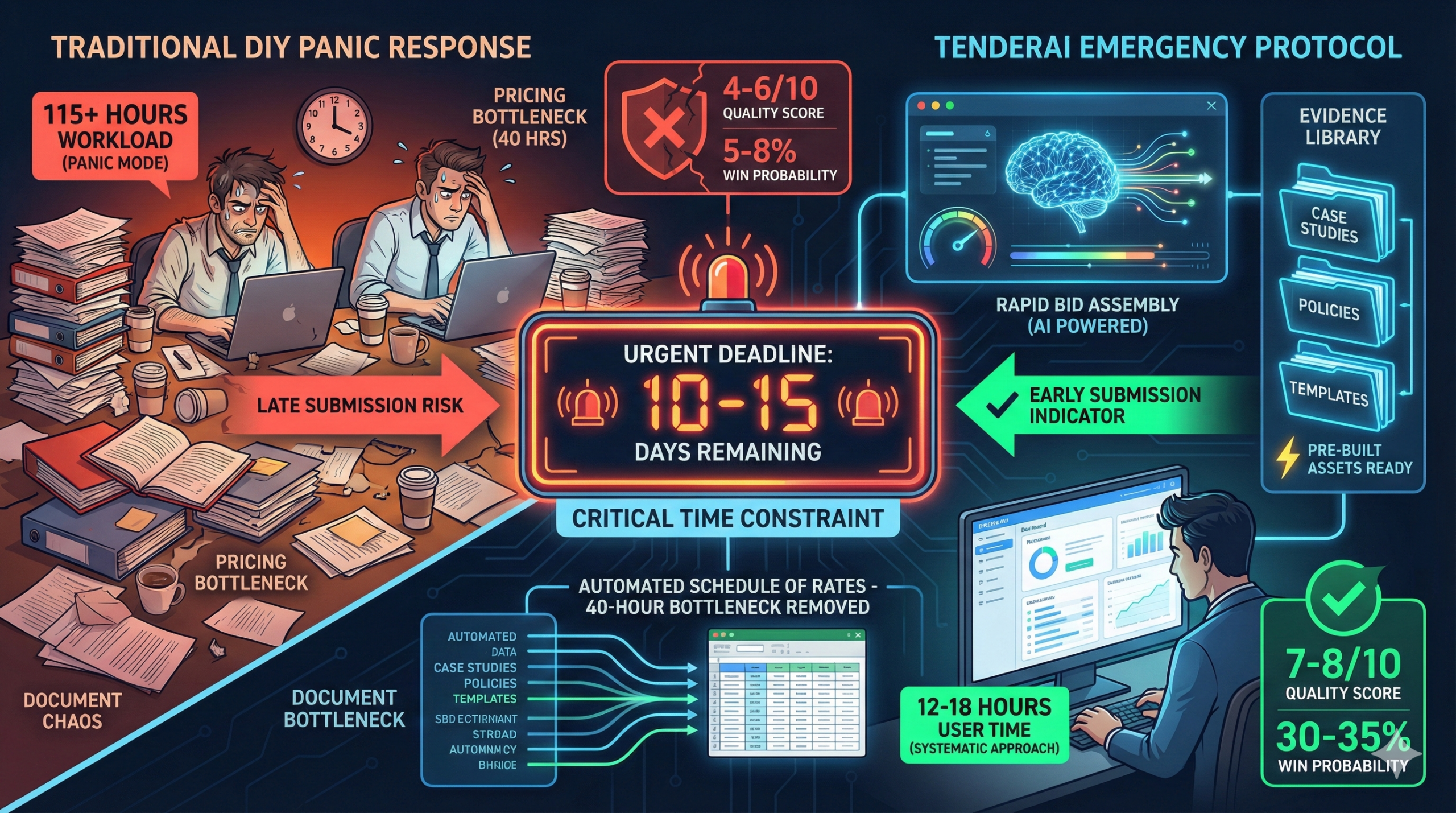 How do I respond to a short-notice tender opportunity?